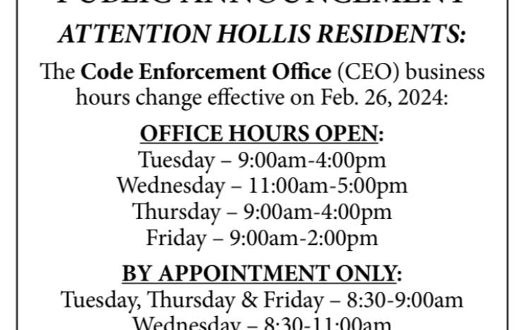 New CEO Hours